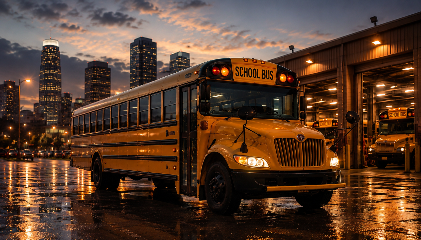 School Bus & Passenger